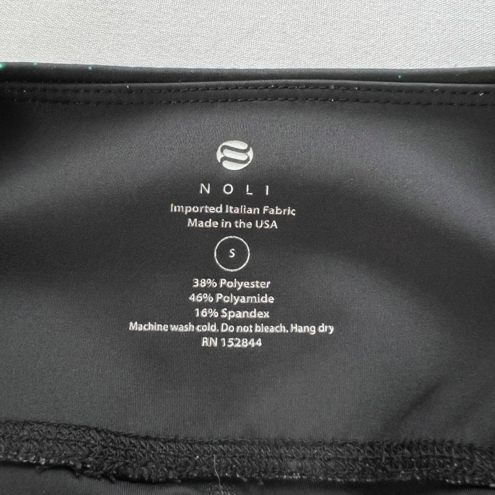 Noli Yoga Leggings Cosmic Stars Galaxy Black Green Size Small - Picture 5 of 10